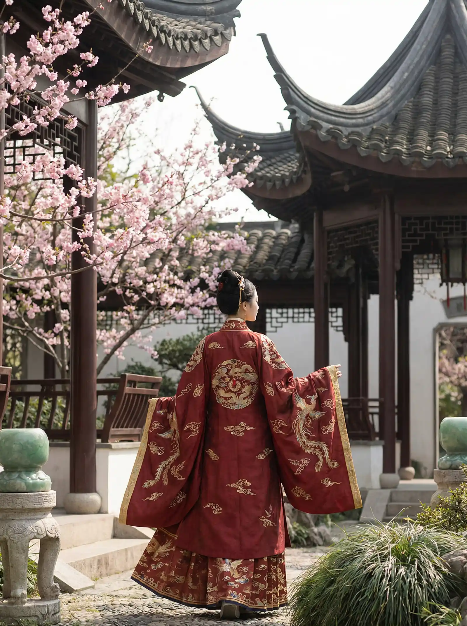 4399韩国电影免费观看网8 明制汉服红色凤凰刺绣